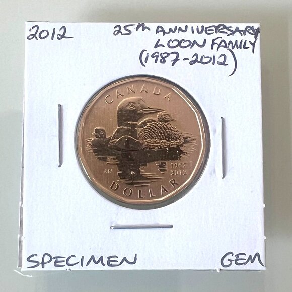 2012, 2012, 2013 and 2013 Canada Special Edition Specimen $1 Dollar Loonies! - Picture 5 of 10